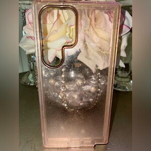 Elegant Pink with Sliver Glitter Samsung Phone Case 💖